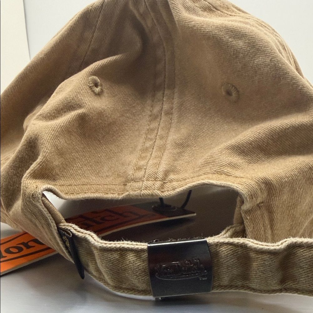 Von Dutch Distressed Dad Cap in a washed tan - Picture 6 of 12